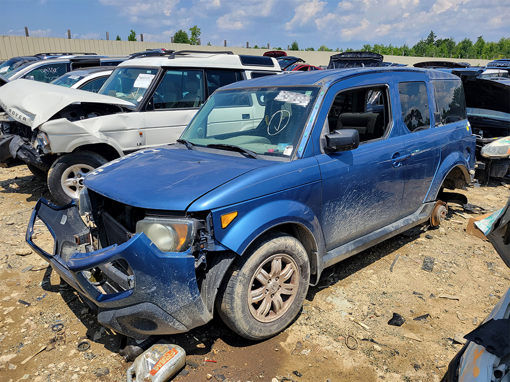 Another Blue Element at the junkyard