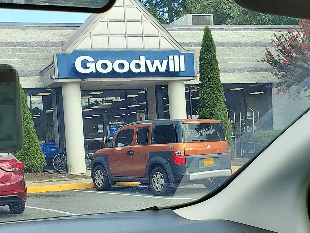 Reader Submission: A Sunset Orange E at Goodwill